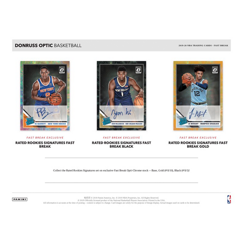 2019-20 Panini Donruss Optic Basketball Fast Break Case (20 CT)