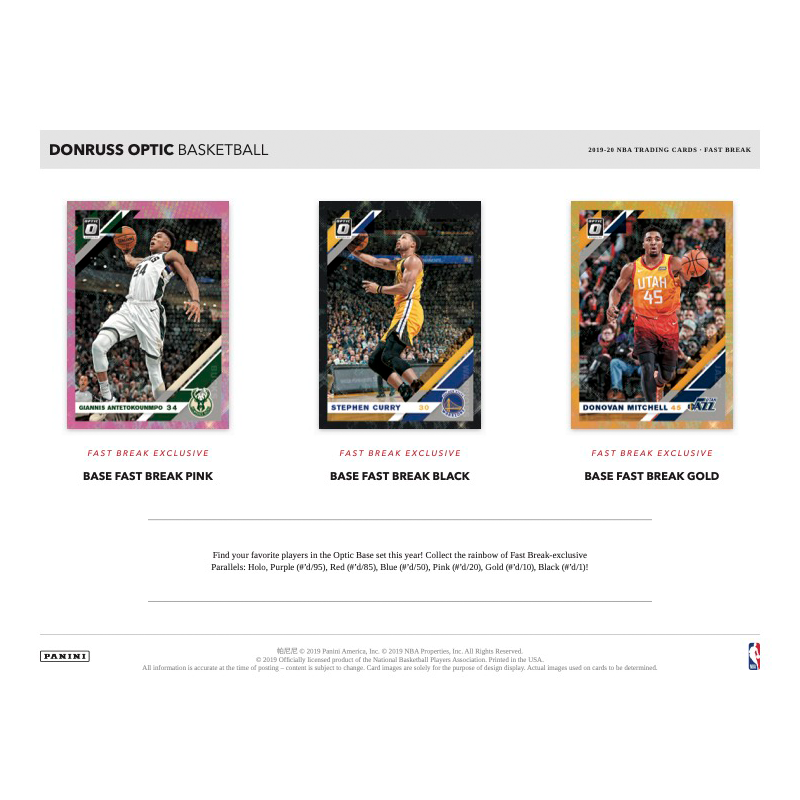 2019-20 Panini Donruss Optic Basketball Fast Break Box