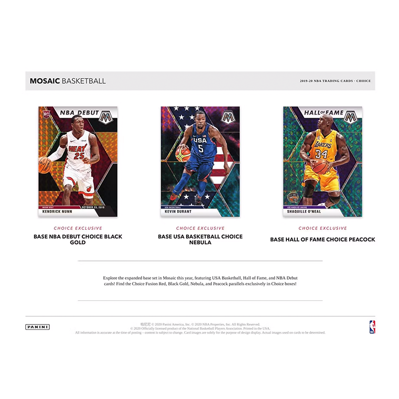 2019-20 Panini Mosaic Basketball Choice Case (20 CT)