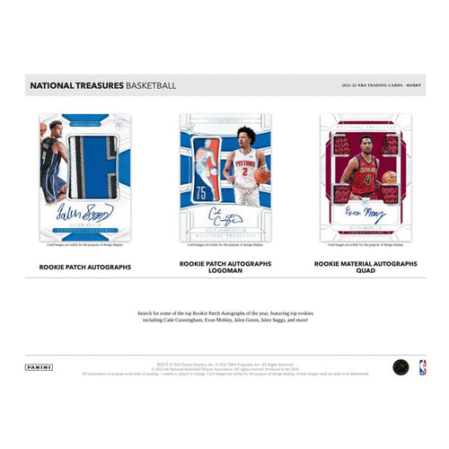 2021-22 Panini National Treasures Basketball Hobby 4 Box Case