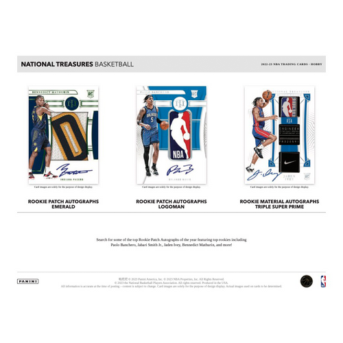 2022-23 Panini National Treasures Basketball Hobby 4 Box Case