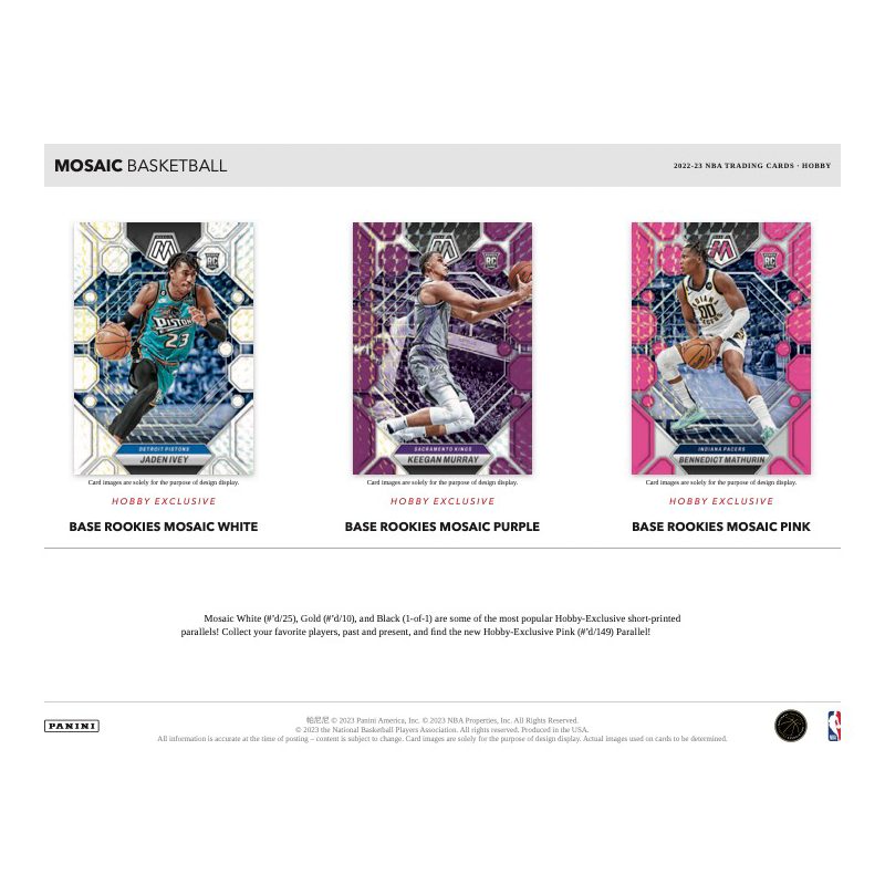 2022-23 Panini Mosaic Basketball Hobby 12 Box Case