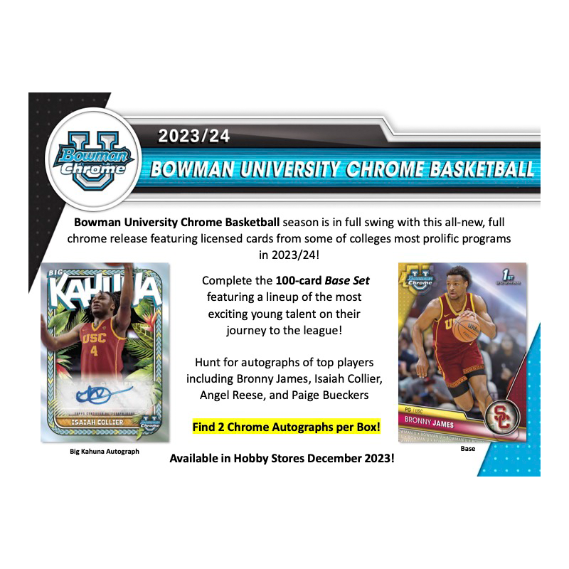 2023-24 Bowman University Chrome Basketball Hobby Box