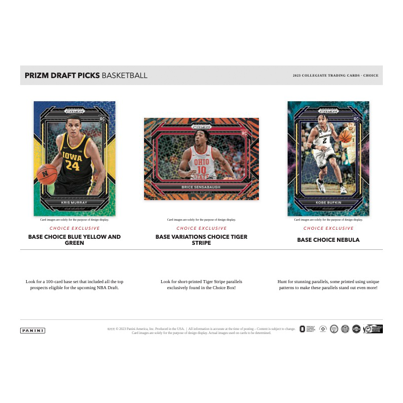 2023-24 Panini Prizm Collegiate Draft Picks Basketball Choice 20 Box Case