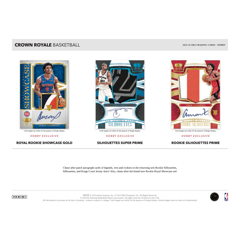 2023-24 Panini Crown Royale Basketball Hobby 16 Box Case