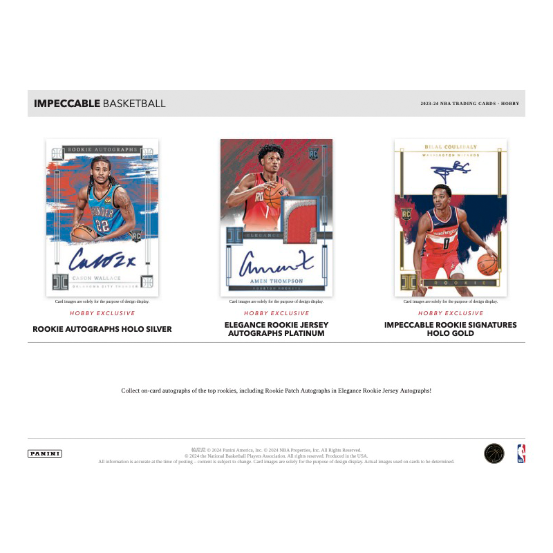 2023-24 Panini Impeccable Basketball Hobby 3 Box Case
