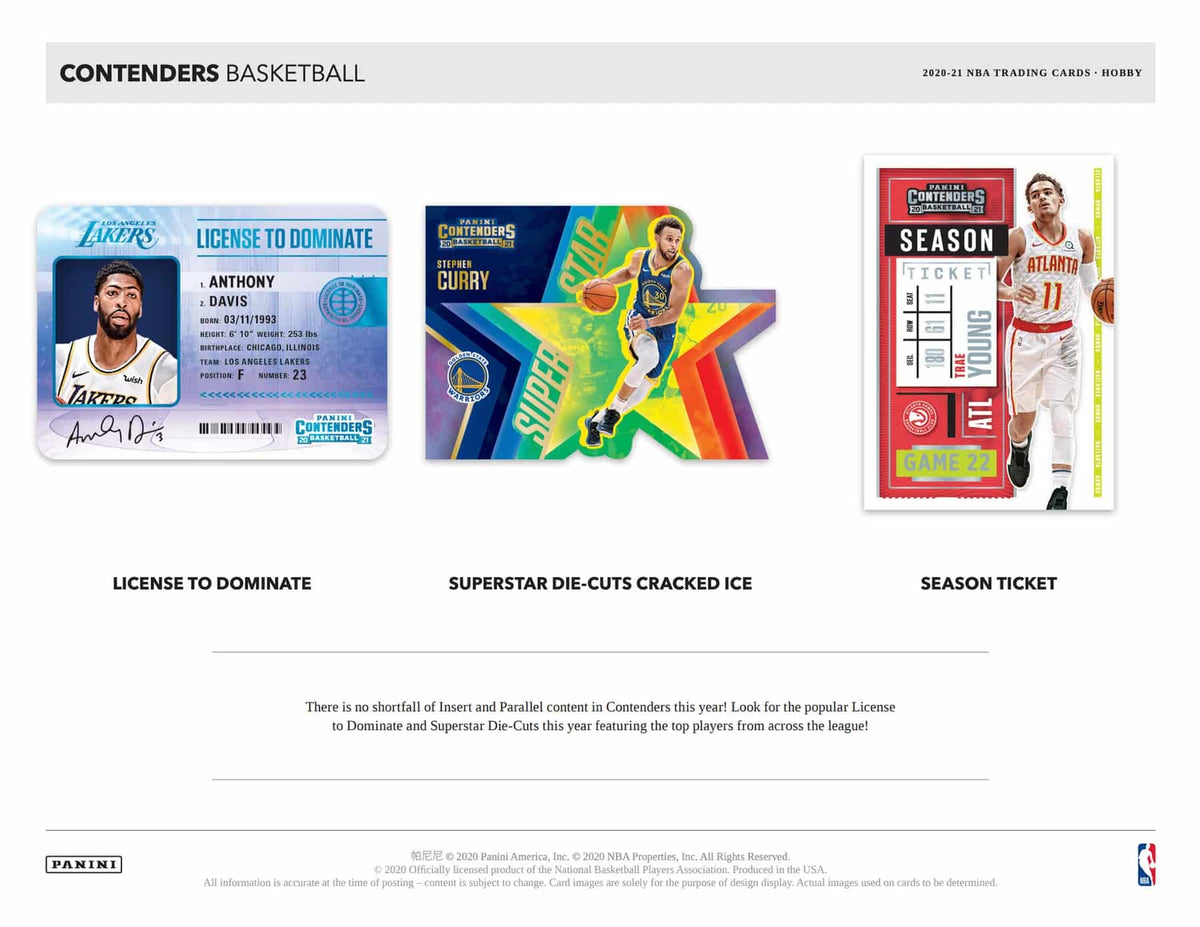 2020-21 Panini Contenders Basketball Hobby 12 Box Case