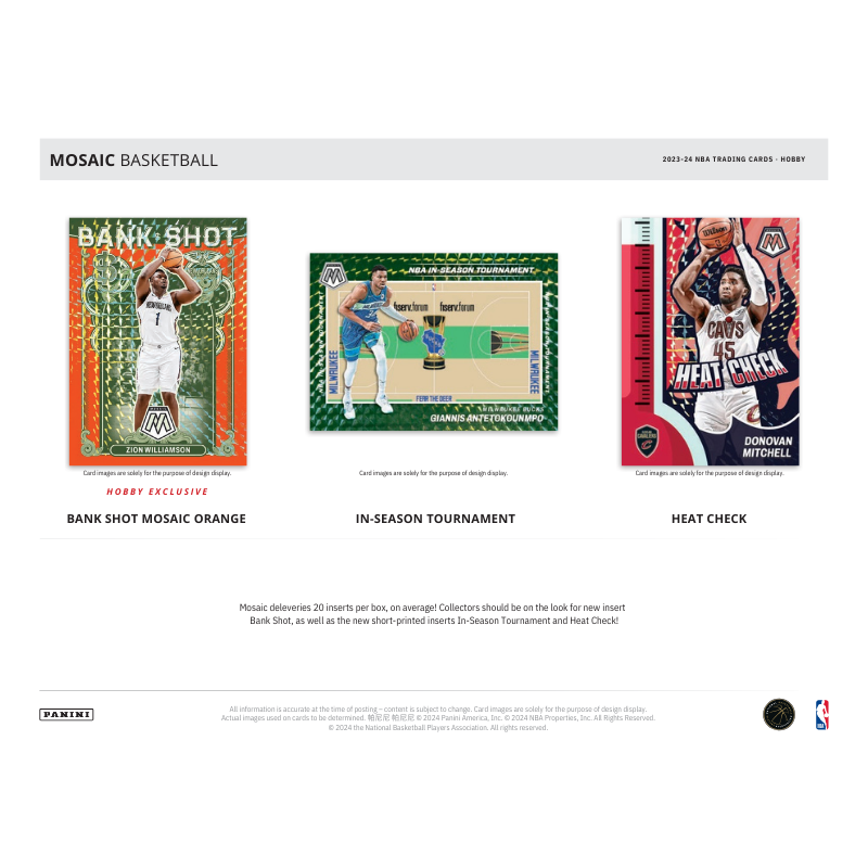 2023-24 Panini Mosaic Basketball Hobby 12 Box Case