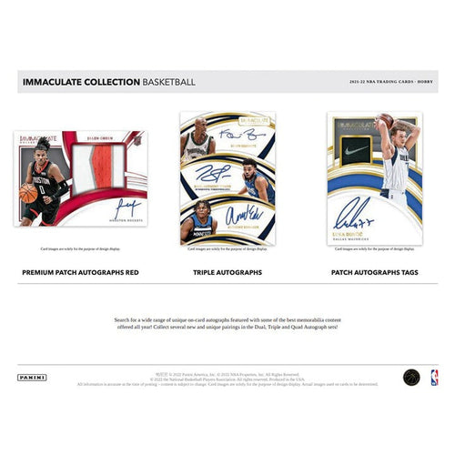2021-22 Panini Immaculate Basketball Hobby Box