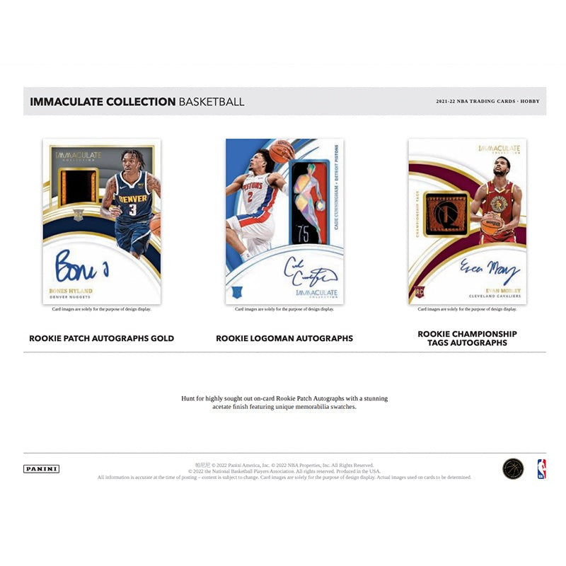 2021-22 Panini Immaculate Basketball Hobby Box