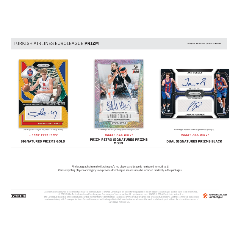 2023-24 Panini Prizm Euroleague Basketball Hobby Box
