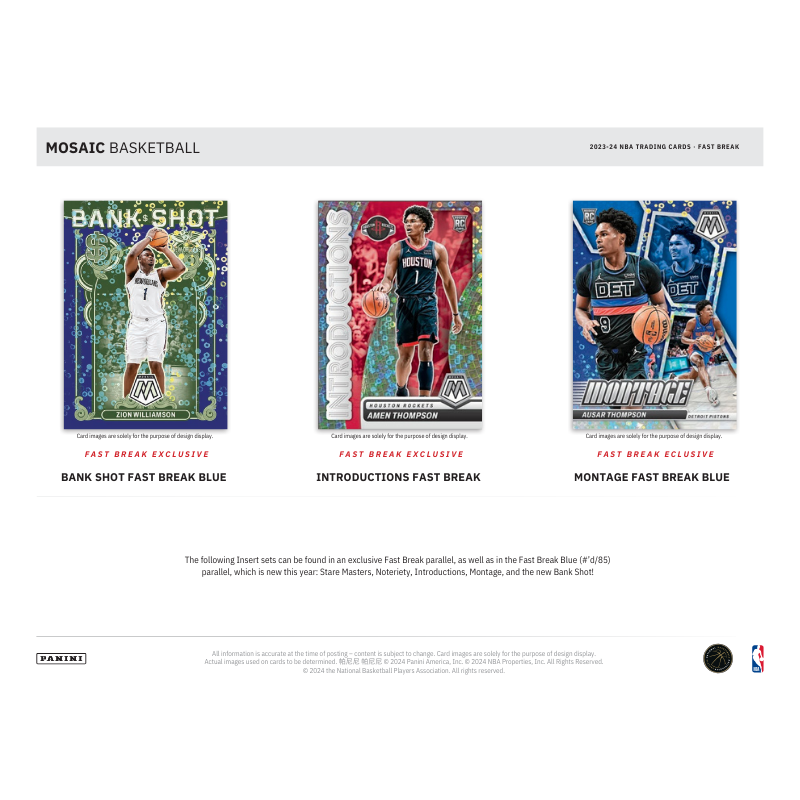 2023-24 Panini Mosaic Basketball Fast Break 20 Box Case