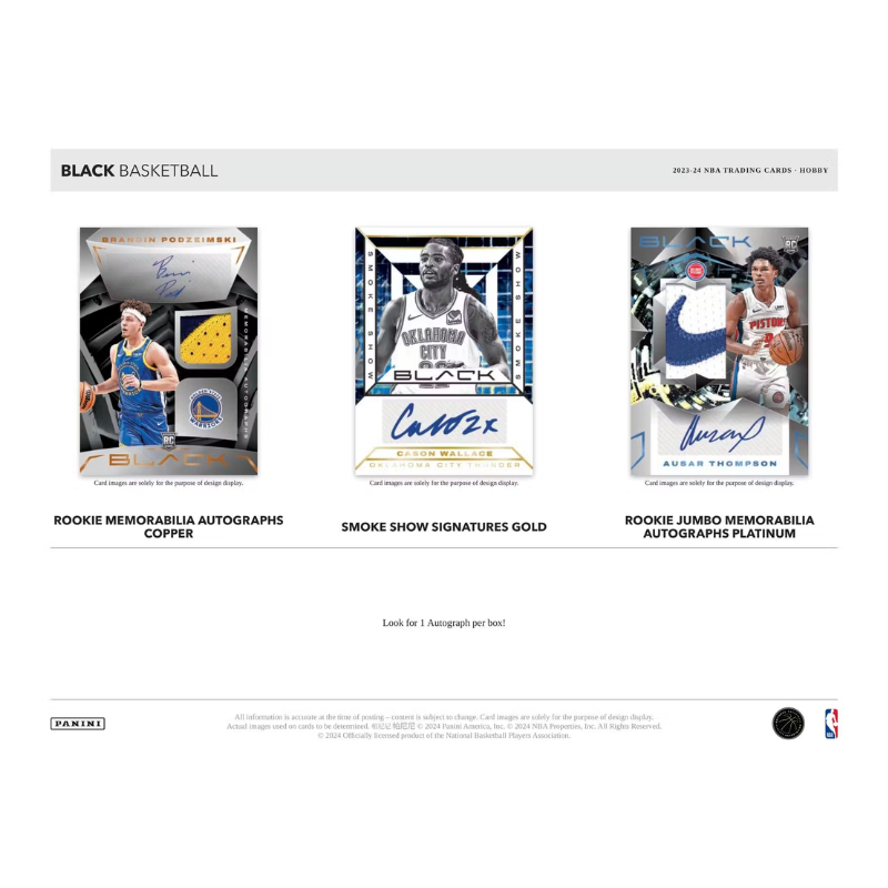 2023-24 Panini Black Basketball Hobby Box