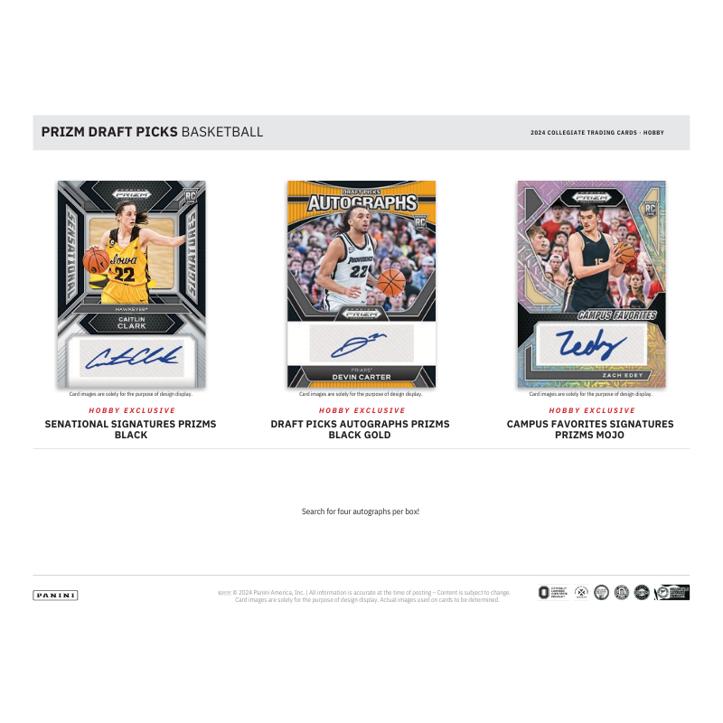 2024-25 Panini Prizm Draft Picks Collegiate Basketball Hobby 16 Box Case