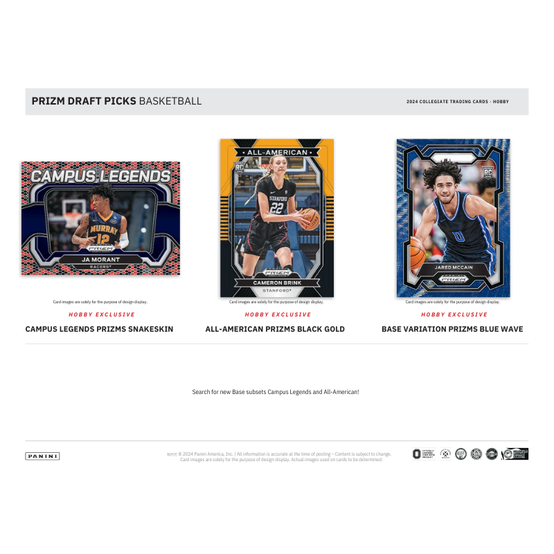 2024-25 Panini Prizm Draft Picks Collegiate Basketball Hobby 16 Box Case