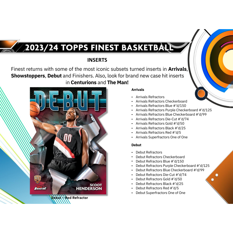2023-24 Topps Finest Basketball Breaker's Delight Box