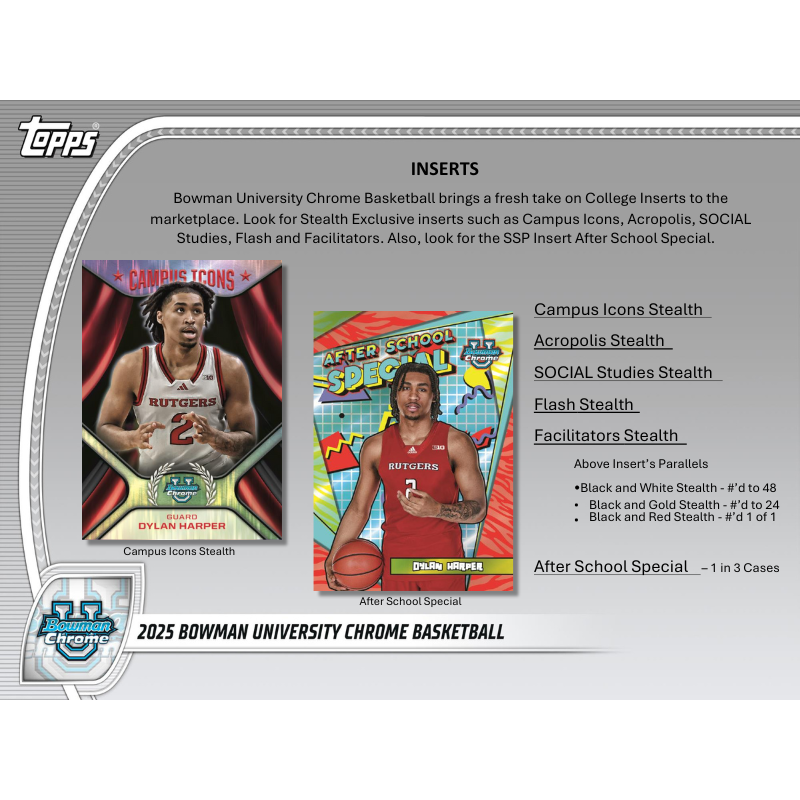 2024-25 Bowman Chrome University Basketball Breaker's Delight Box