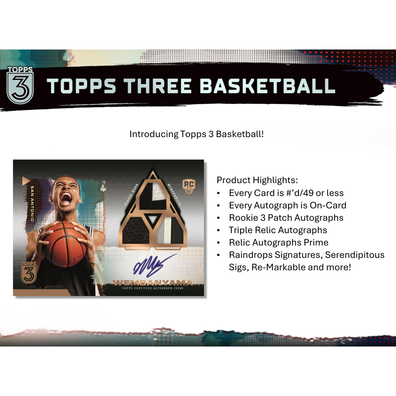 2023-24 Topps Three Basketball Hobby Box