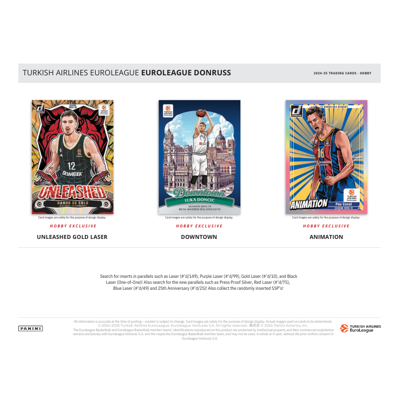 2024-25 Panini Donruss Euroleague Basketball Hobby Box