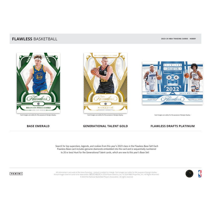 2023-24 Panini Flawless Basketball Hobby 2 Box Case