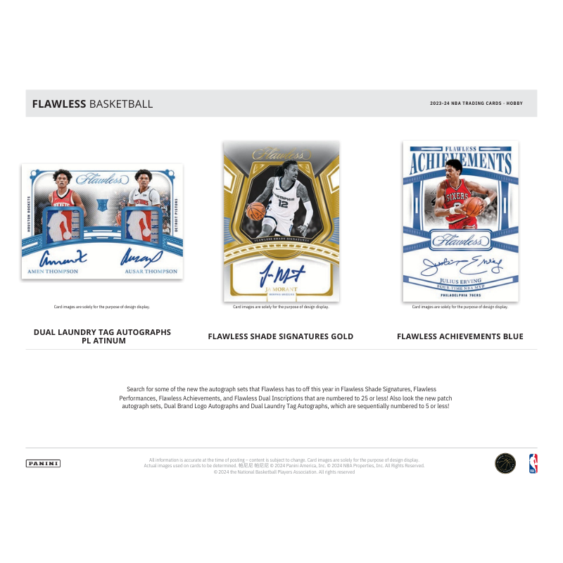 2023-24 Panini Flawless Basketball Hobby 2 Box Case
