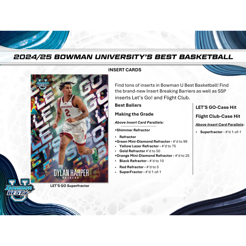 2024-25 Bowman University Best Basketball Breaker's Delight Box