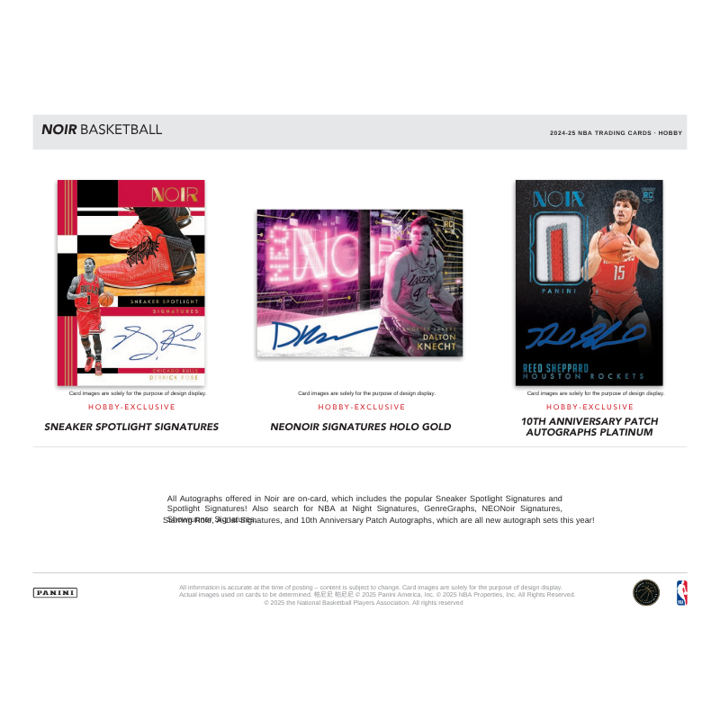 2024-25 Panini Noir Basketball Hobby 4 Box Case