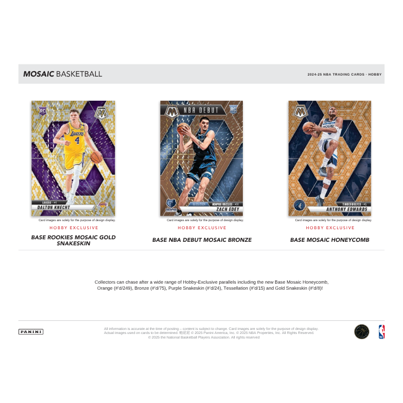 2024-25 Panini Mosaic Basketball Hobby 12 Box Case
