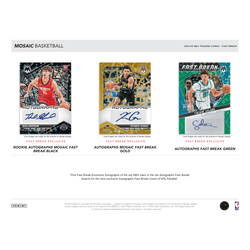 2024-25 Panini Mosaic Basketball Fast Break 20 Box Case