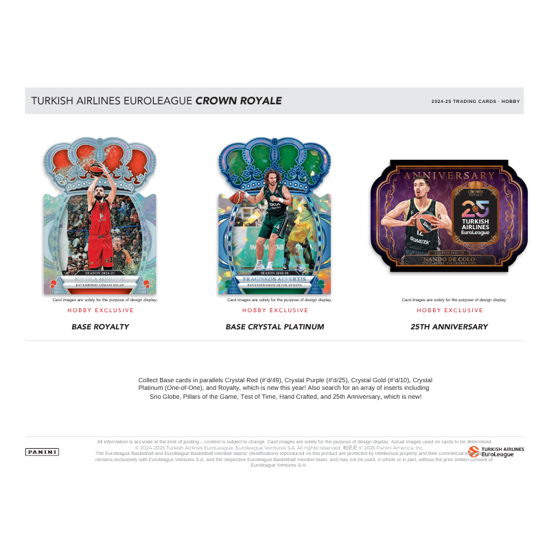 2024-25 Panini Crown Royale Euroleague Basketball Hobby Box