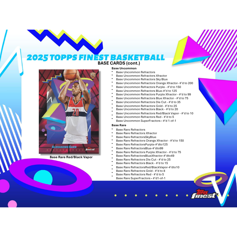 2024-25 Topps Finest Basketball Hobby 8 Box Case