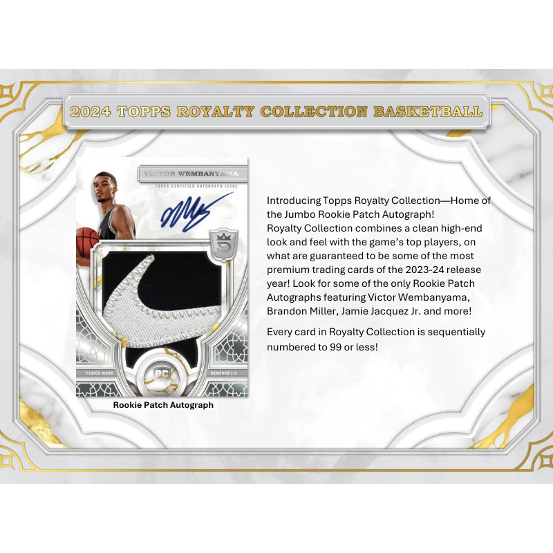 2023-24 Topps Royalty Collection Basketball Hobby Box