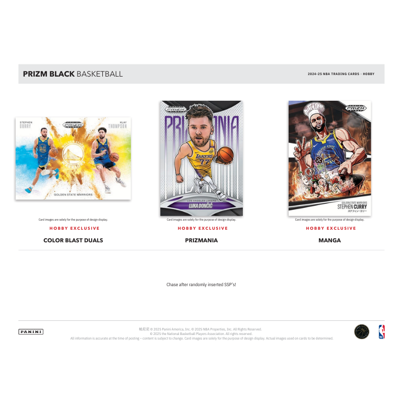 2024-25 Panini Prizm Black Basketball Hobby 12 Box Case