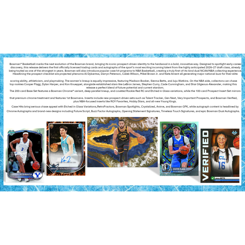 2025-26 Bowman Basketball Hobby 12 Box Case