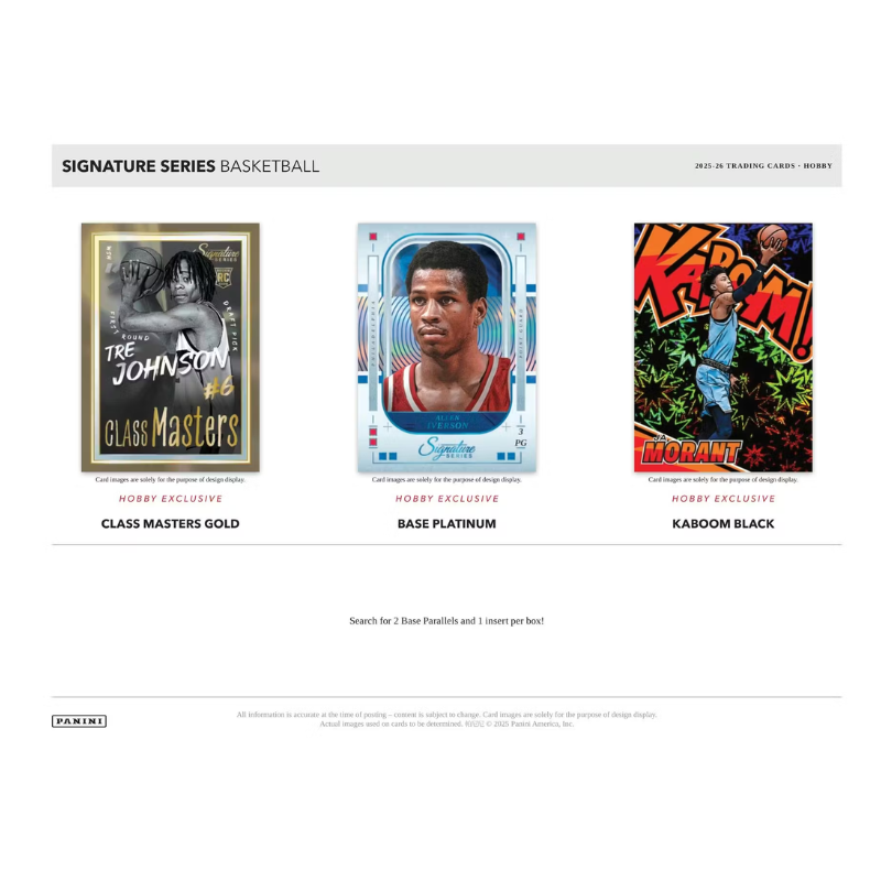 2025-26 Panini Signature Series Basketball Hobby 12 Box Case