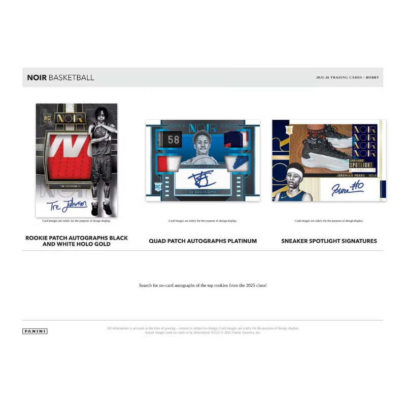 2025-26 Panini Noir Basketball Hobby Box