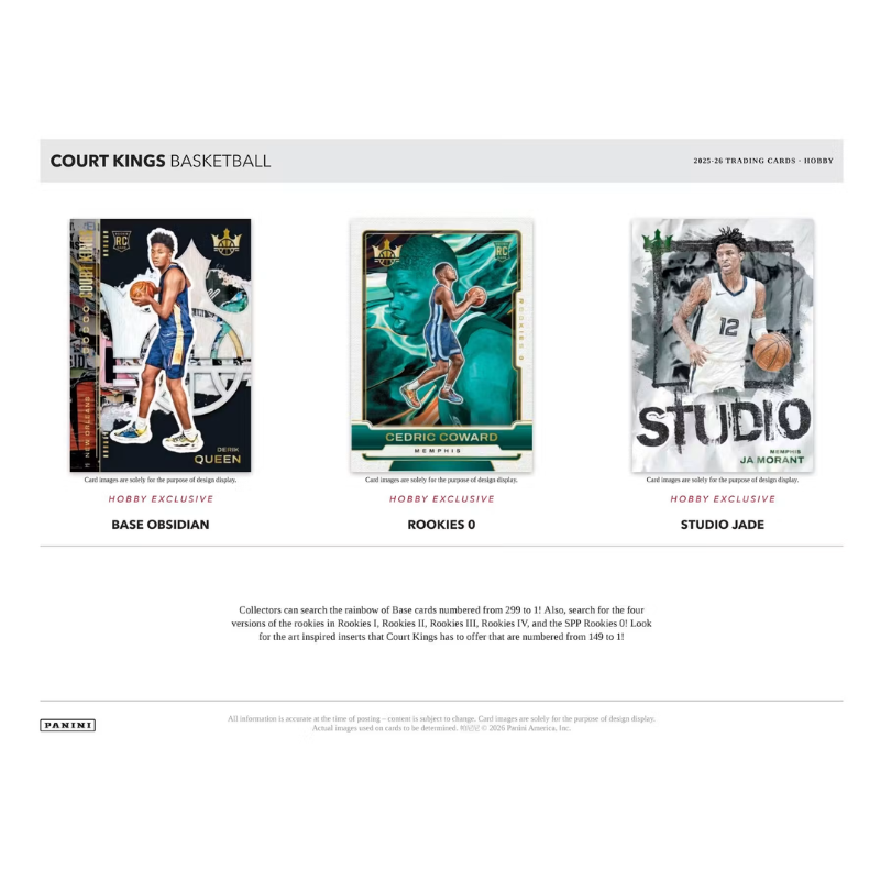 2025-26 Panini Court Kings Basketball Hobby Box