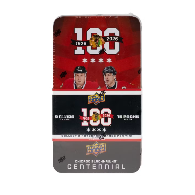 2025-26 Upper Deck Chicago Blackhawks Centennial Hockey Hobby Box
