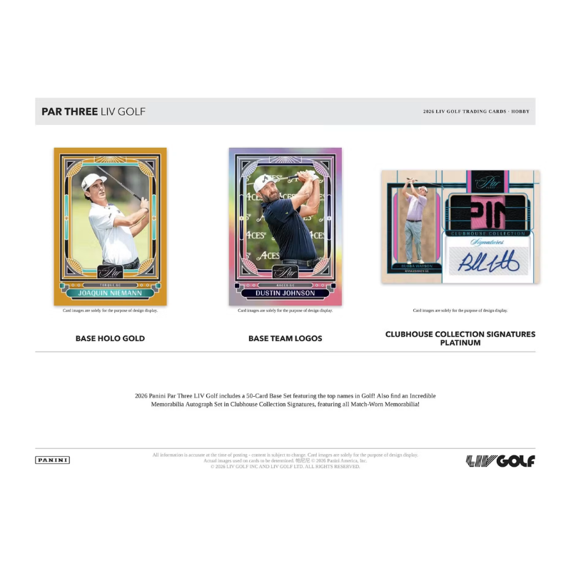 2026 Panini Par Three LIV Golf Hobby 10 Box Case