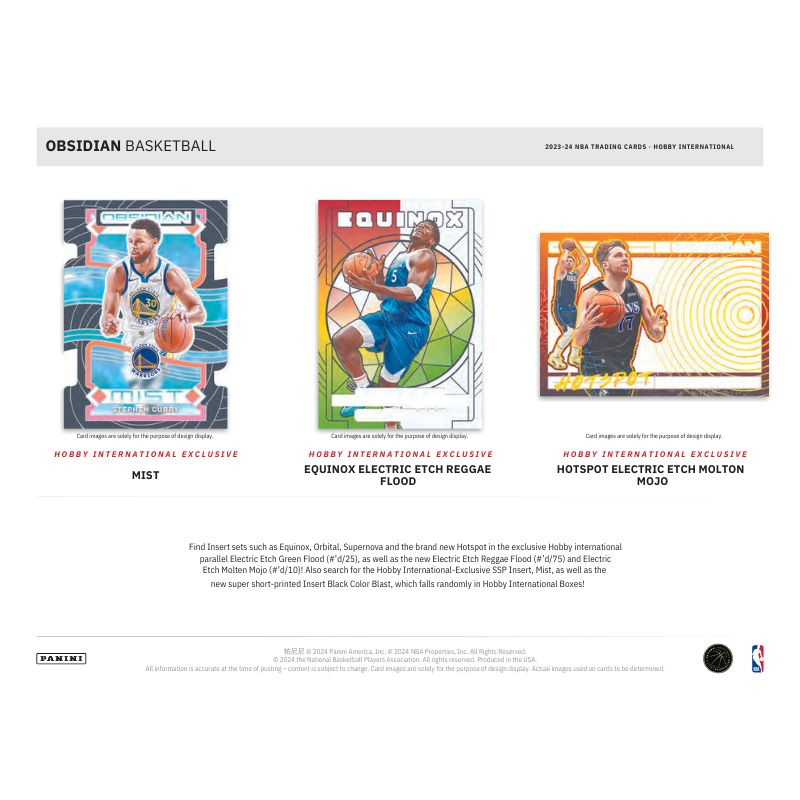 2023-24 Panini Obsidian Basketball International Hobby Box