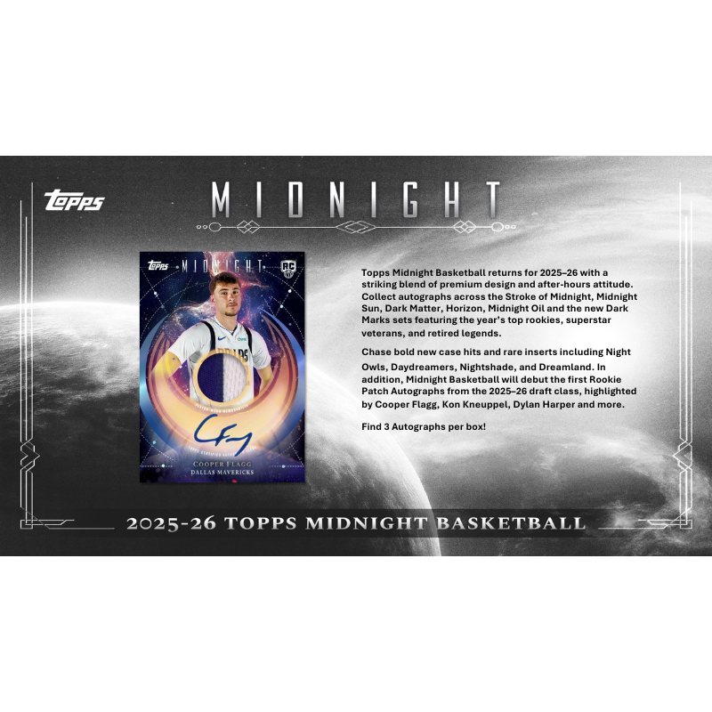 2025-26 Topps Midnight Basketball Hobby 8 Box Case
