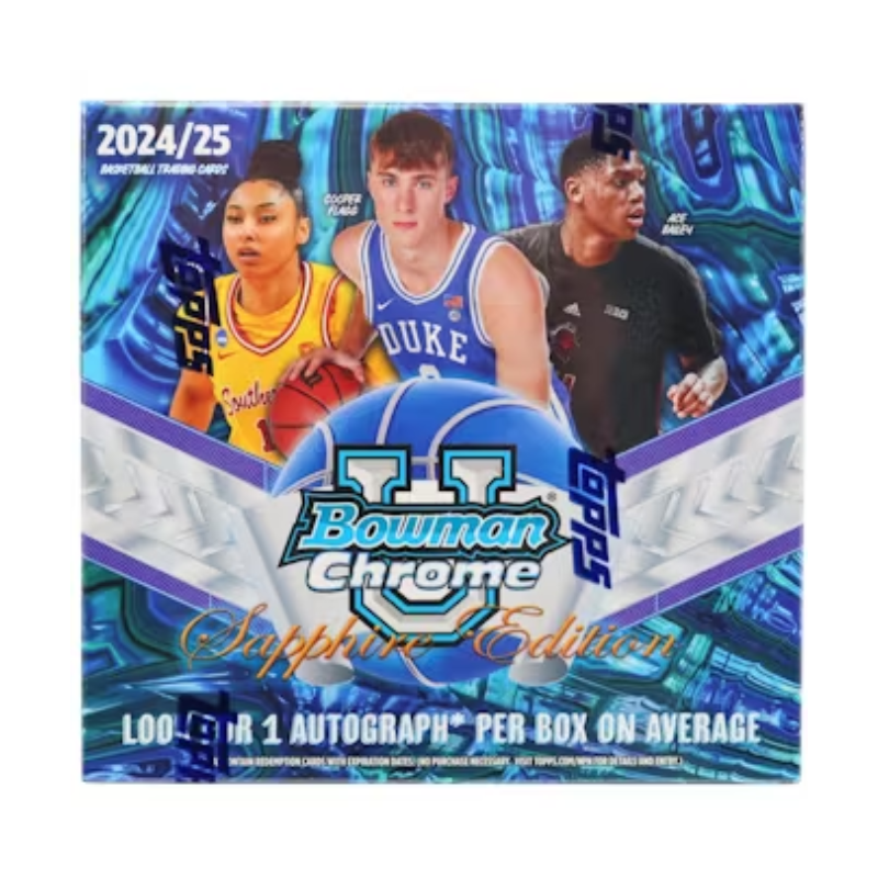 2024-25 Bowman Chrome University Basketball Sapphire Edition Box
